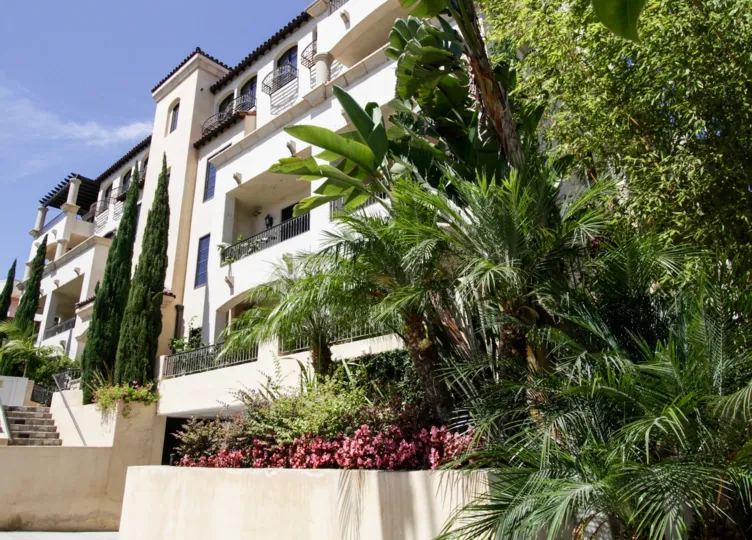 The balconies at the Villa Toscana in Westwood
