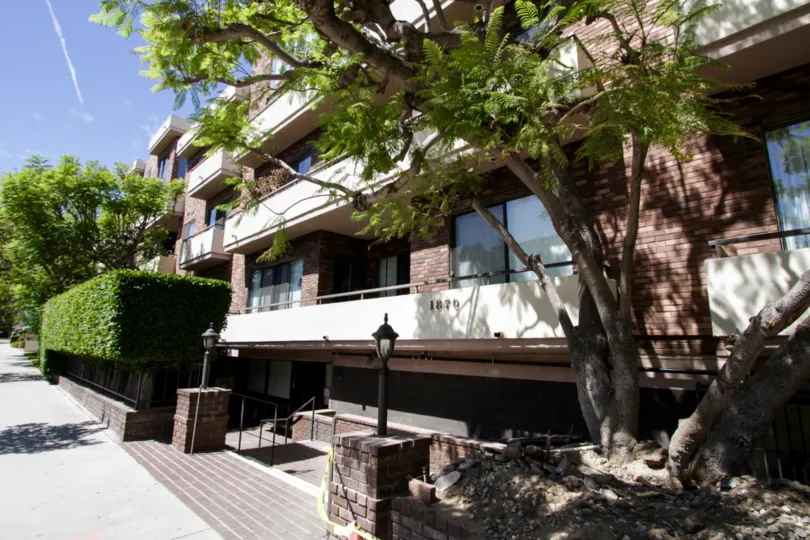 The entrance into the Westwood Ambassador