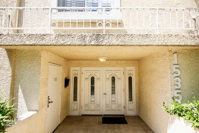 the front door of a house in Westwood Bentley in a sunny day
