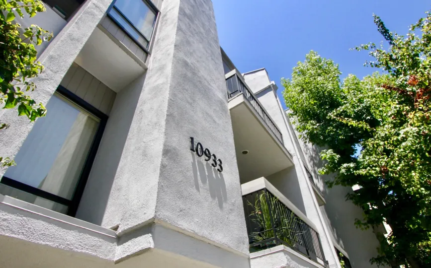 A wonderful day at the Westwood Center Townhomes, a stone building