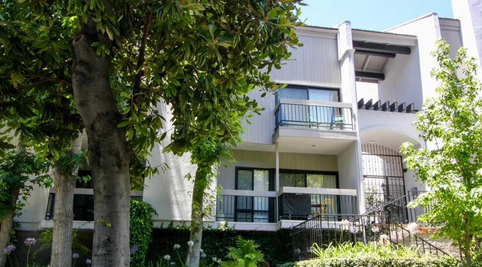 Street view of Westwood Center Townhomes of Westwood, Ca.