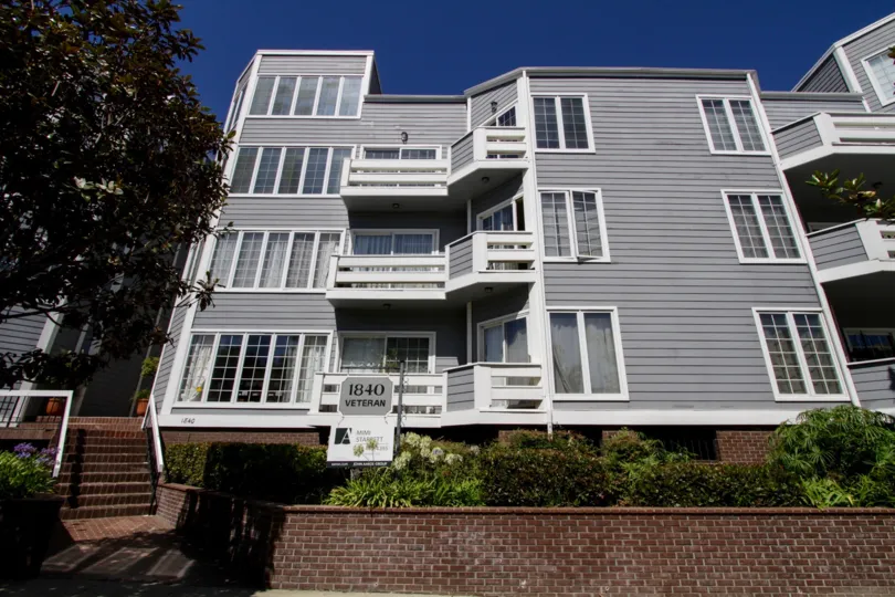 The balconies at the Westwood Diplomat