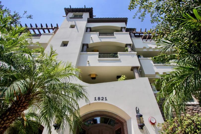 A sunny day at the Westwood Fairburn residence, A lovely building with a southwest feel.