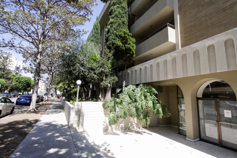 The balconies at the Westwood Gardens located in Westwood