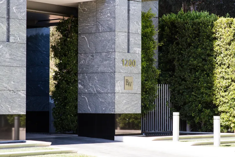 The balconies seen at the Wilshire Lencrest in Westwood