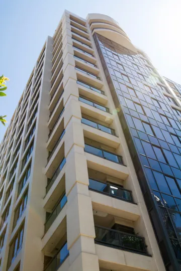 The balconies seen at the Wilshire Lencrest in Westwood