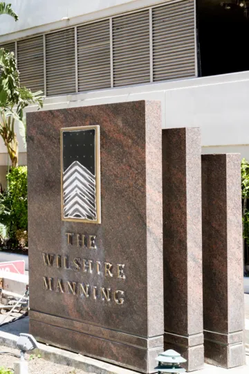 The landscaping at the Wilshire Lencrest in Westwood