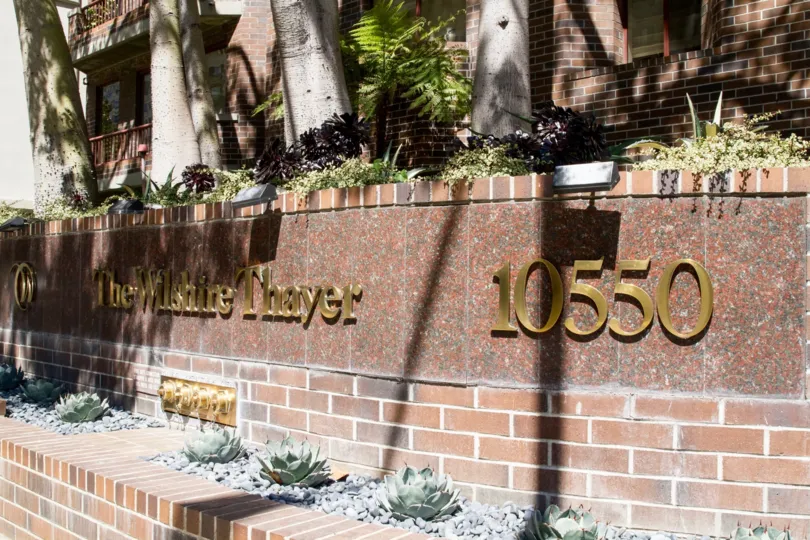 The landscaping at the Wilshire Lencrest in Westwood