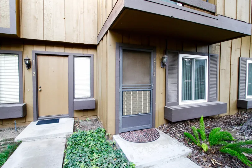 The door into a unit at Franciscan Park II