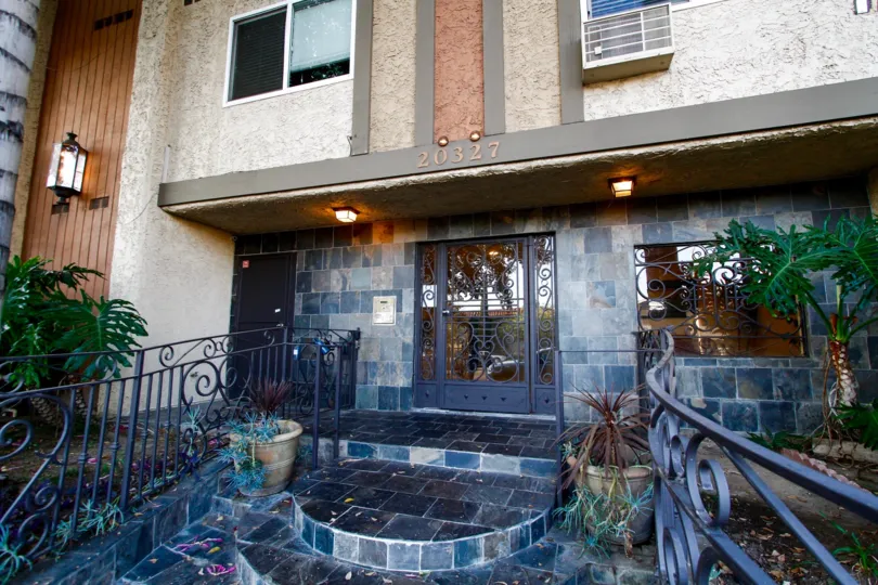 The entrance into Saticoy Gardens in Winnetka California