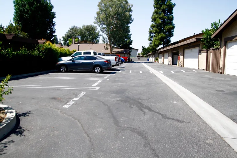 The parking at Valley West Townhomes
