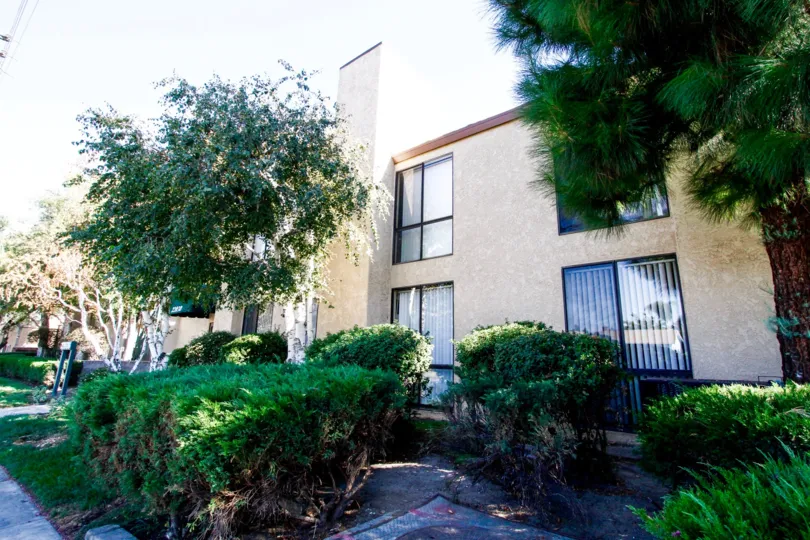 The landscaping around Royal Topanga Townhomes