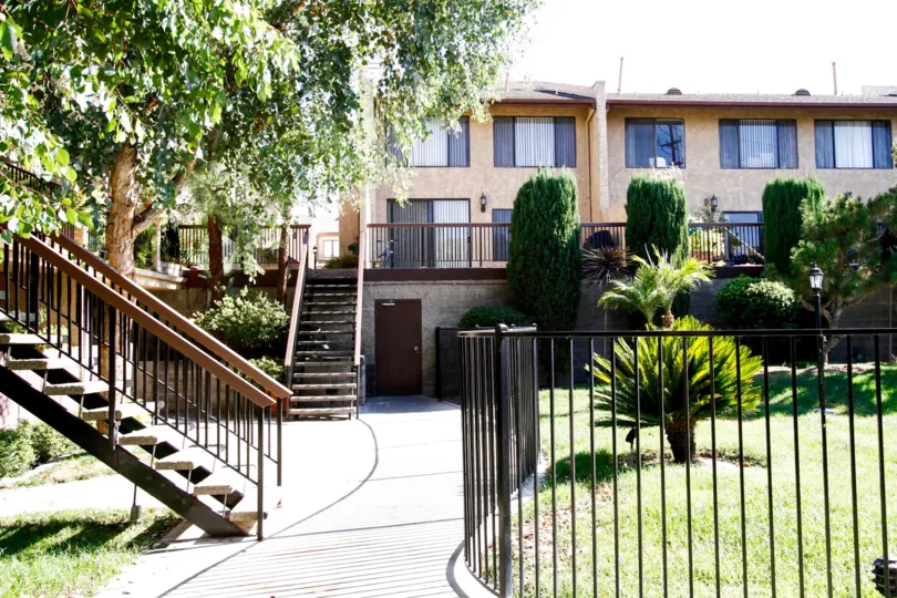 The balconies seen at Royal Topanga Townhomes