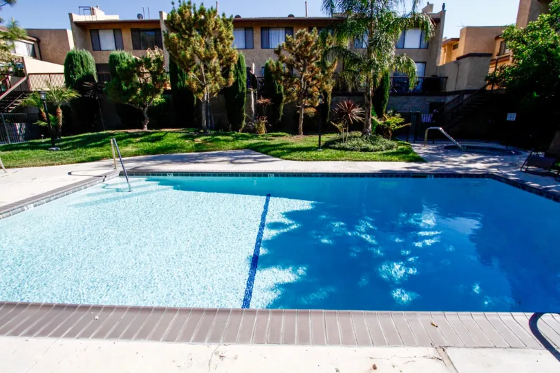 The trees surrounding the Royal Topanga Townhomes in CA California