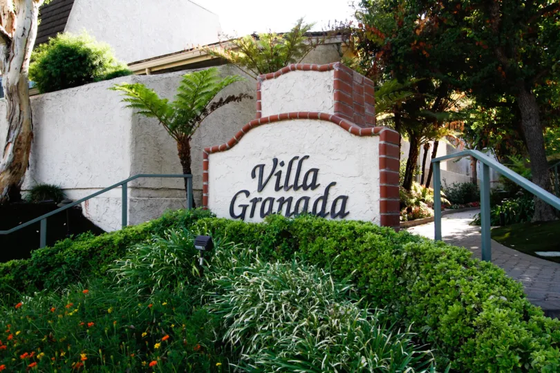 The sign for Villa Granada in CA California