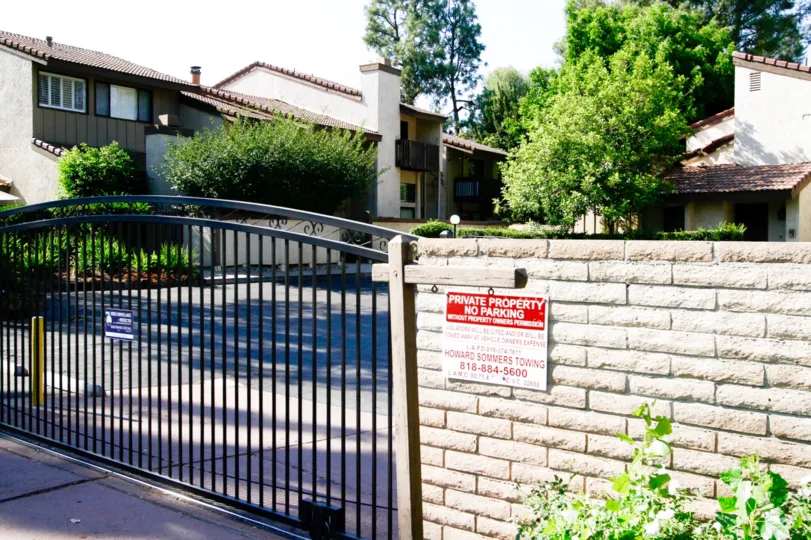 The gate for entrance into the Warner Woodlands