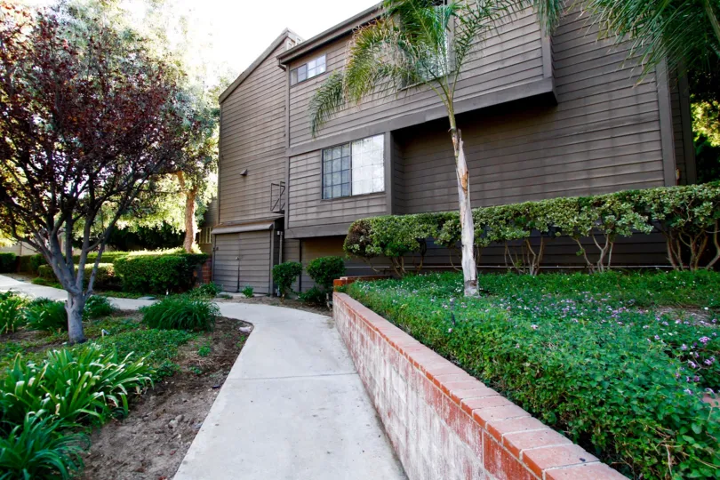 The landscaping around Woodland Grove