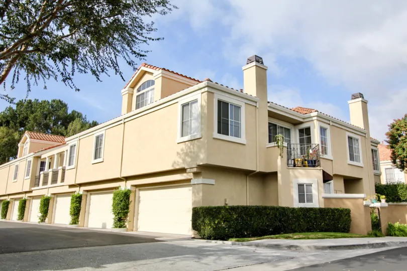 Villa in Applause has flower pots in balcony and has bushes in outside