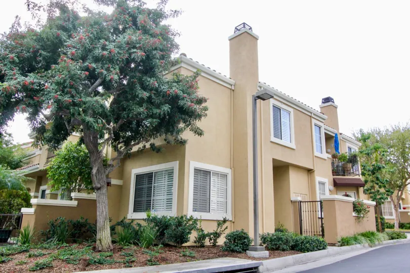 This sunny day in the Applause neighborhood helps to showcase this building's angular architecture.