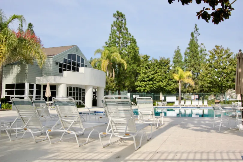 Poolside view of a beautiful community pool located in the neighborhood of Glenwood Park