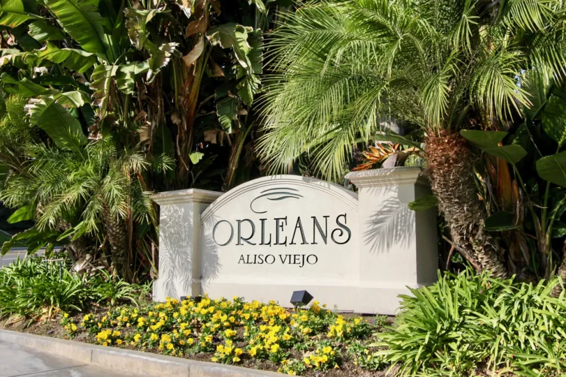 Sign at Orleans community in Aliso Viejo, California