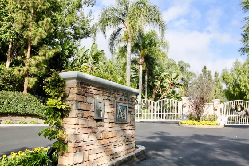 The entrance of the Orleans community in Aliso Viejo, California.