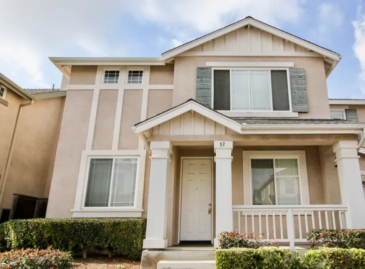 Inviting frontal view at the Soleil community in Aliso Viejo, CA