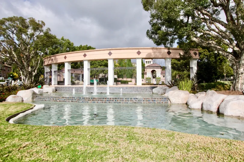 Large water feature with columns at Tivoli II