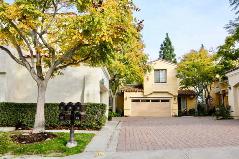 Enclosed garages at Vista De Oro in Aliso Viejo, California.