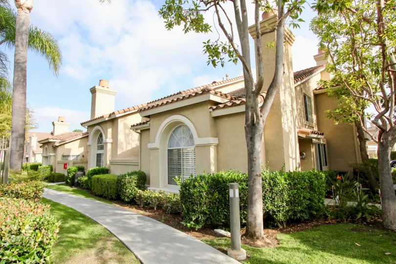 Green landscaping at Windflower in Aliso Viejo, California.