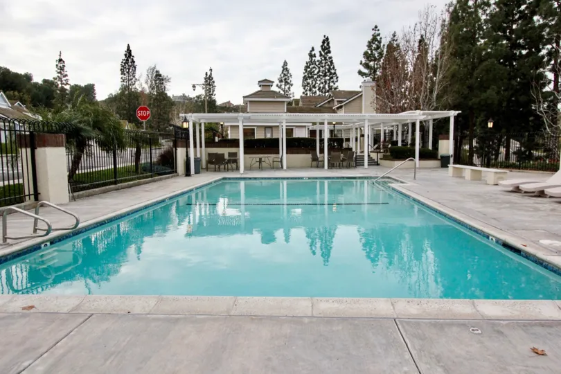 The Canyon Terrace Townhomes with large swimming pool