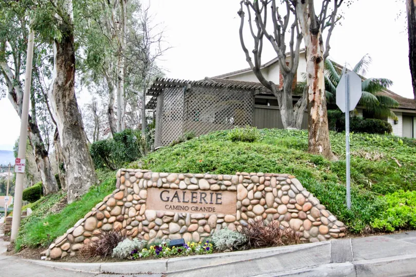 Entrance to the Galerie Camino Grand community in Anaheim Hills, California
