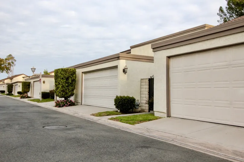 Five garages of Rancho Yorba in Anaheim Hills, California