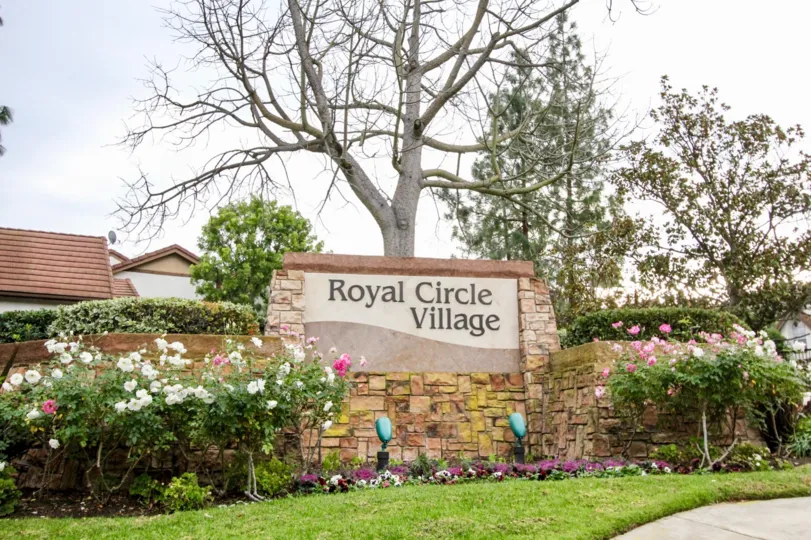 Royal Circle Village with green garden location at garden grove