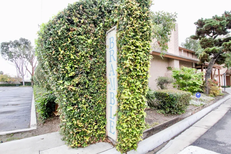The entrance to Bramble Village in Anaheim California.