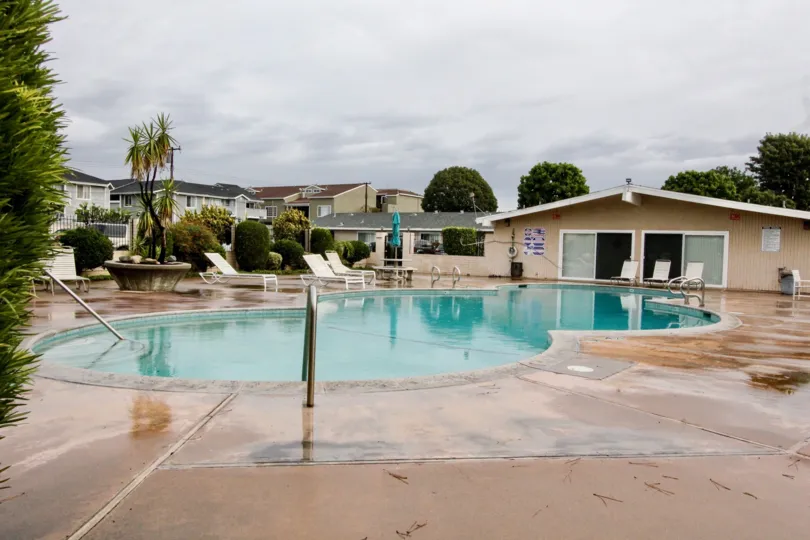 Relax in one of our loungers or take a dip in the community pool.