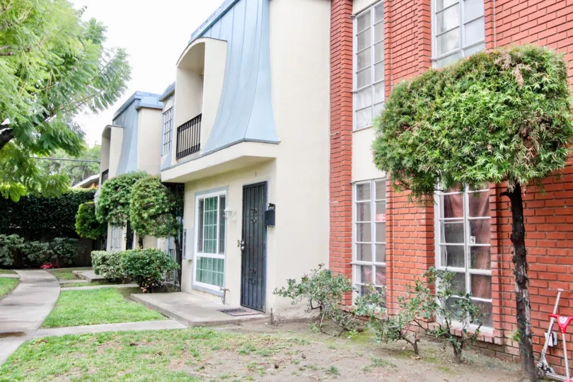 Several townhomes in Gramercy Park community and Anaheim, California.