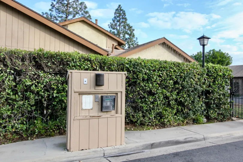 A day in the Laurelwood Village with a machine on the street.