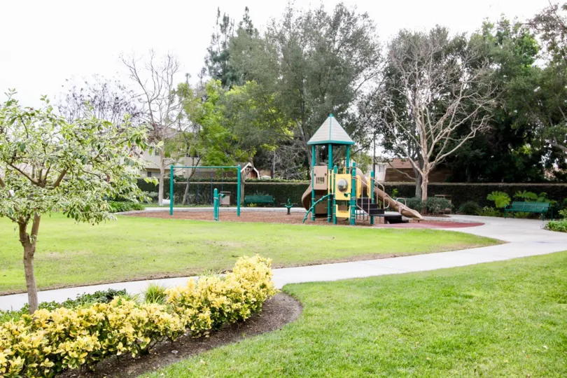 A great day in the College Park with with children's playground