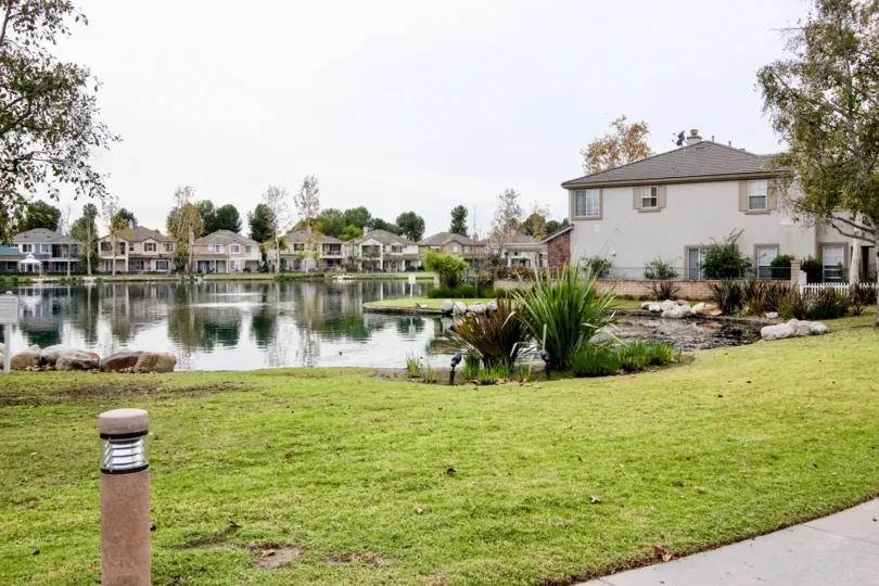 The place in Westshore Villas has pond with few villa's and meadows with plants and trees