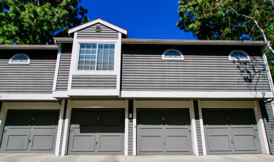 Newport Landing Costa Mesa California bulding fully single gray color paint only top floor window and glass attached ground floor door only attached