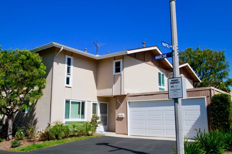 Pleasant, two story home, attached garage, nice street, Newport Riviera, Costa Mesa, California