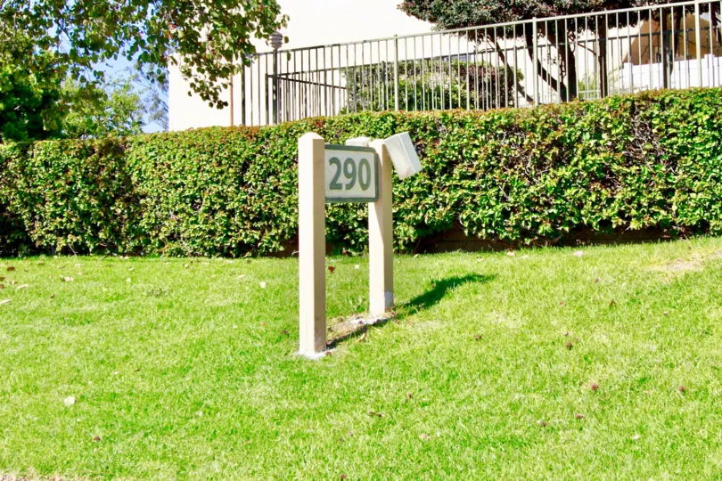 The lush common area located in the Ocean Breeze Villas in the beautiful city of Costa Mesa, California.