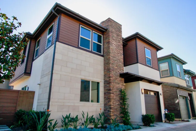 The Edge Costa Mesa California squared shaped building painted in brown looking nice to see