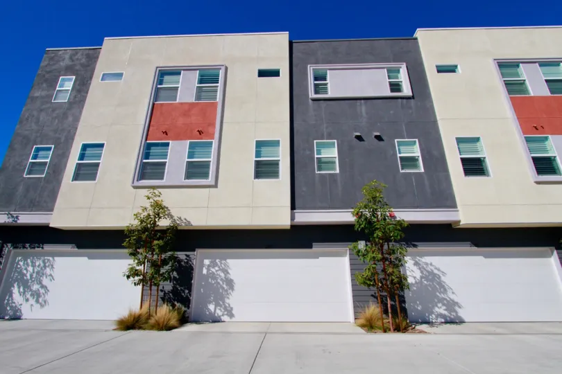 West Place Costa Mesa California house square shape balck and white color near tree