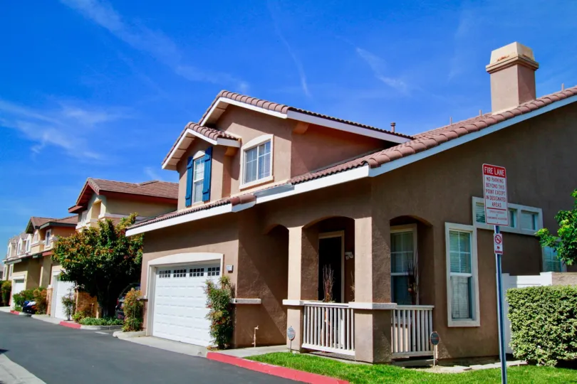 Cypress Cottages Cypress California different shaped windows and dark color paints