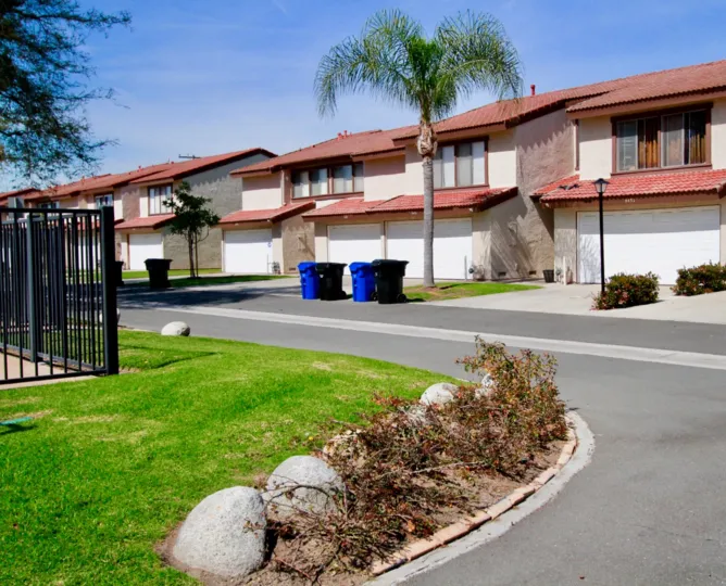 Cypress Villas Cypress California houses arranged like small blocks with two floors