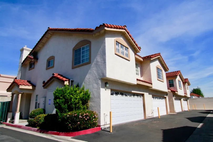 Picturesque day in the Grand Lincoln Village community in Cypress, California.