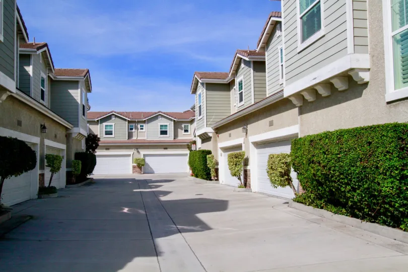 Willow Tree Estates Cypress California triangle shaped roof top arranged in order