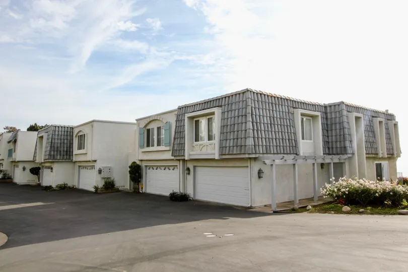 THE BUILDING IN THE DANA BLUFFS WITH THE WHITE COLOUR FLOWER PLANTS, GRASSES